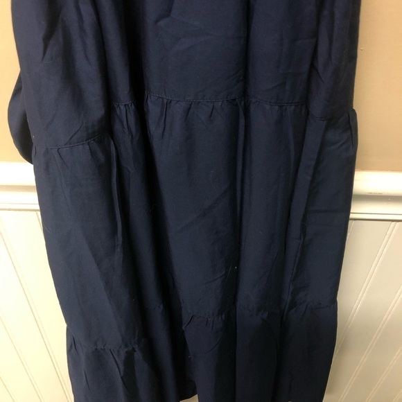 TALBOTS NAVY TIER Belted DRESS SIZE Small Petite NWT - Picture 3 of 7